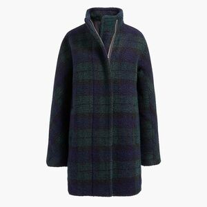 J.‎ Crew Boucle City Coat in Black Watch Plaid